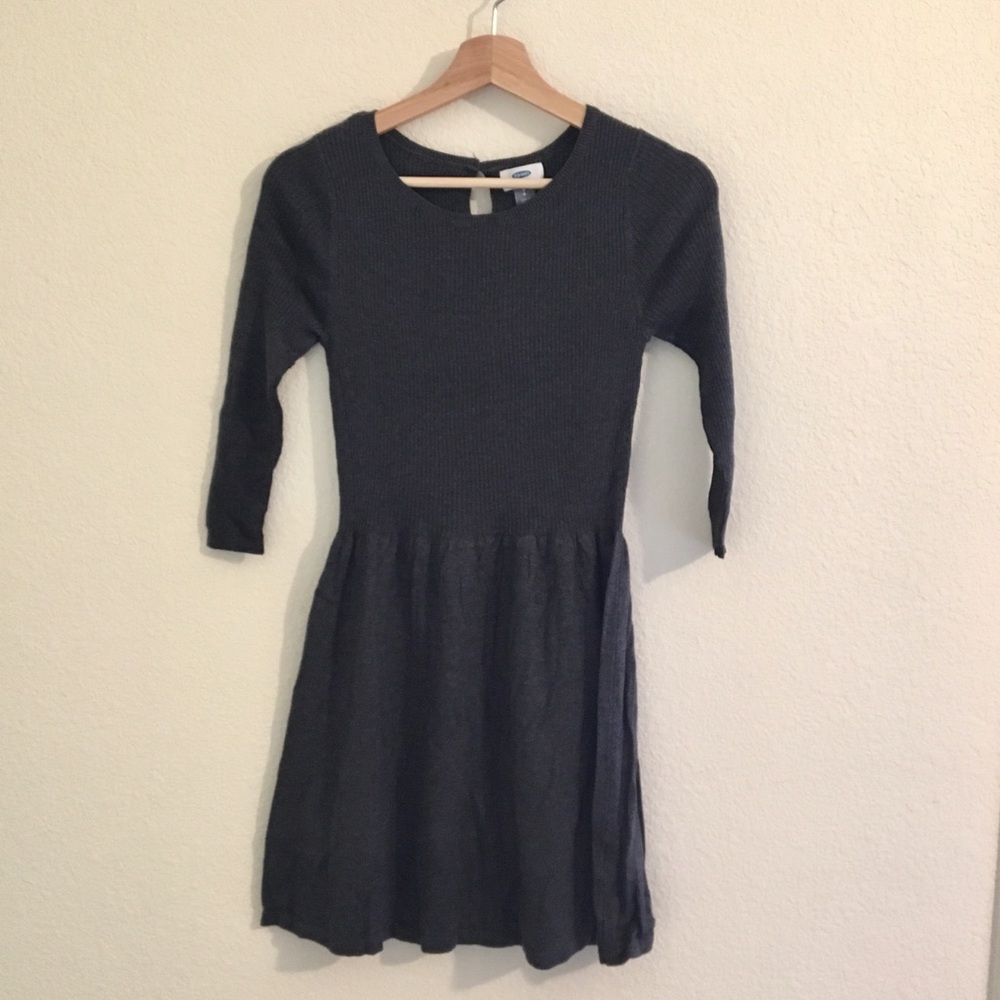 Fit and flare sweater dress | charcoal grey